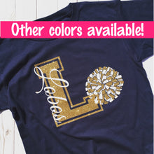 Cheerleader, School Spirit, Glitter Cheer Shirt