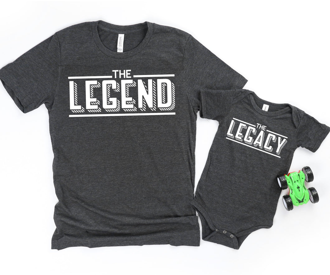 Legend and Legacy Father/Son Matching Shirts, Legend Legacy Gift for Dad