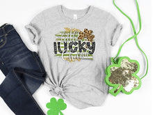 St Patrick's Day Girls Little Lucky Charm Leopard Print Shirt