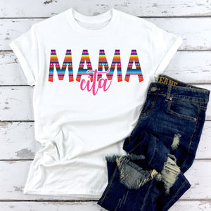 Mamacita Serape Print Fiesta Birthday Shirt, Pregnancy Announcement Shirt, Baby Shower Shirt