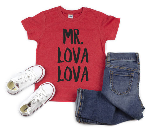 Mr. Lova Lova Boys Valentine's Day T-Shirt