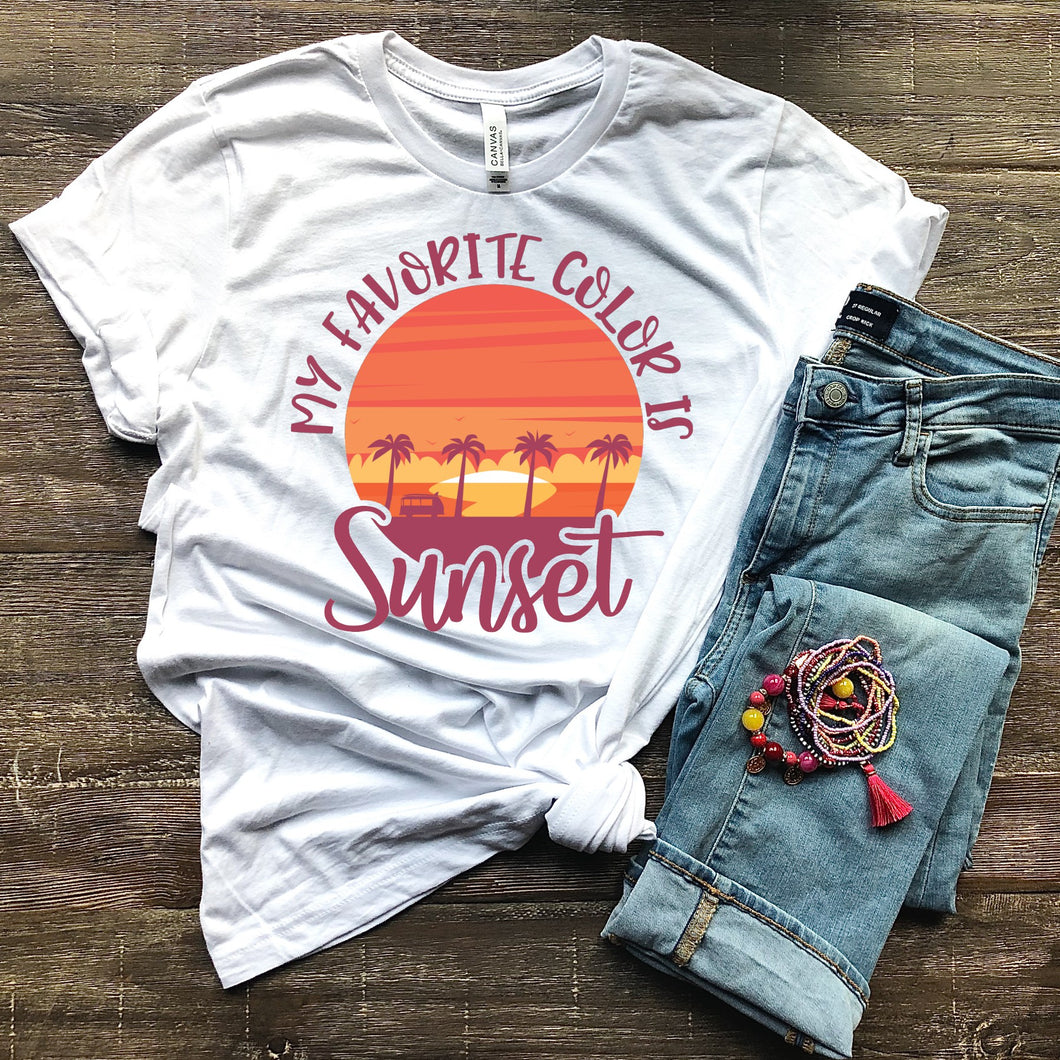 My Favorite Color is Sunset, Beach Vacation Shirt