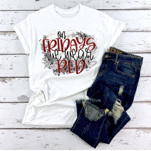 On Fridays We Wear Red, Remember Everyone Deployed, Support Our Troops T-Shirt