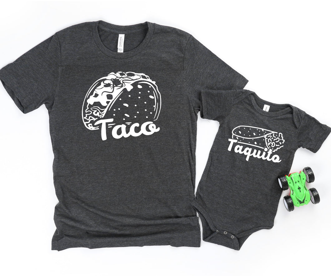 Taco Tacquito Daddy and Me Shirts, Father/Son, Father/Daughter, Father's Day Gift, Gift for Dad