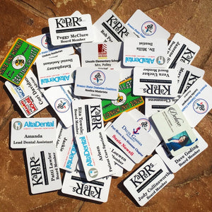 Custom Personalized Name Badge, Name Badge with Magnetic Backing