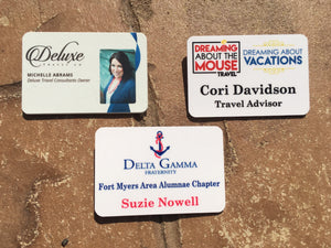 Custom Personalized Name Badge, Name Badge with Magnetic Backing