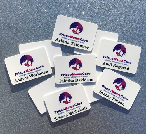 Custom Personalized Name Badge, Name Badge with Magnetic Backing